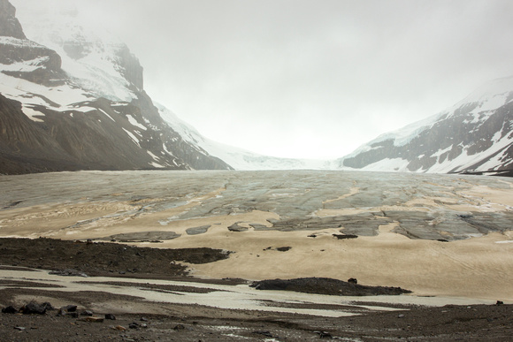 We walked up near the toe of the glacier. You can take tour buses onto the glacier itself.