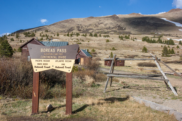Old Railroad buildings remain at the pass